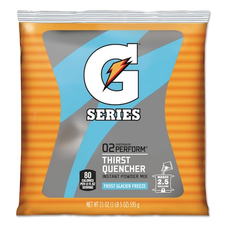 Gatorade Powdered Drink Mix, Glacier Freeze, 21oz Packet, PK32 PK 33677